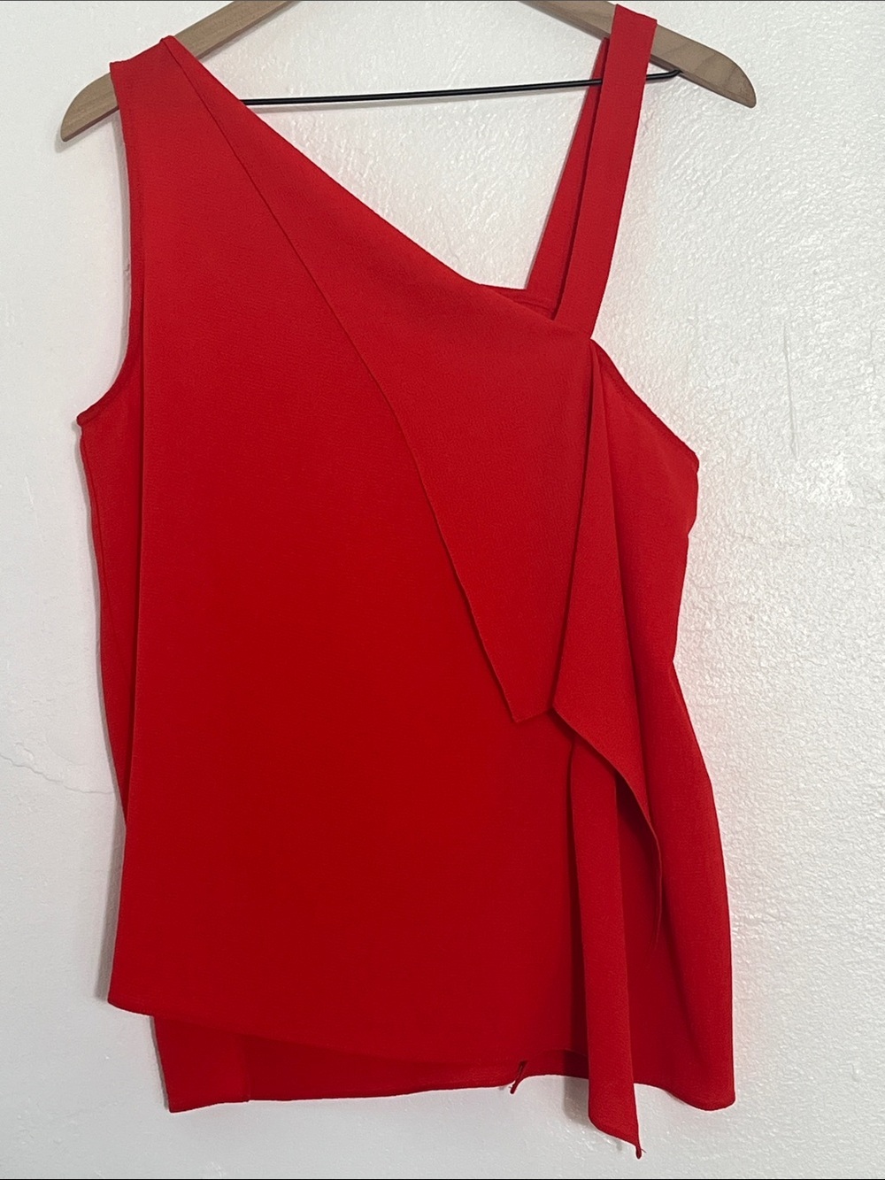 Sunday in Brooklyn Red One-Shoulder Asymmetric Top